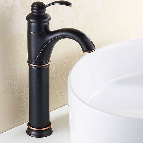 Wovier Waterfall Vessel Faucet with Supply Hose,Single Handle Single Hole Bathroom Faucet W8270-5